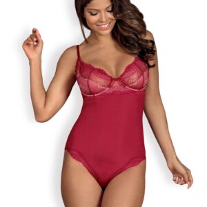 Czerwone body erotyczne bielizna obsessive s/m