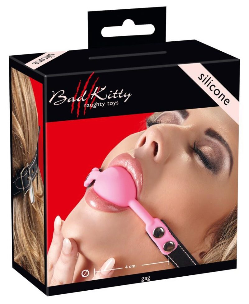 Różowy silikonowy knebel okrągły bdsm bondage sex