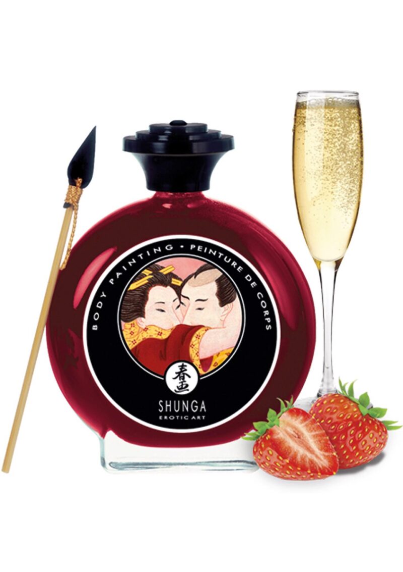 Słodycze-SHUNGA STRAWB/WINE BODYPAINT 100 ML
