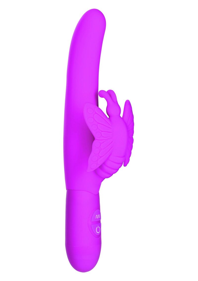 Wibrator-10 FUNCT FLUTTERING BUTTERFLY PINK