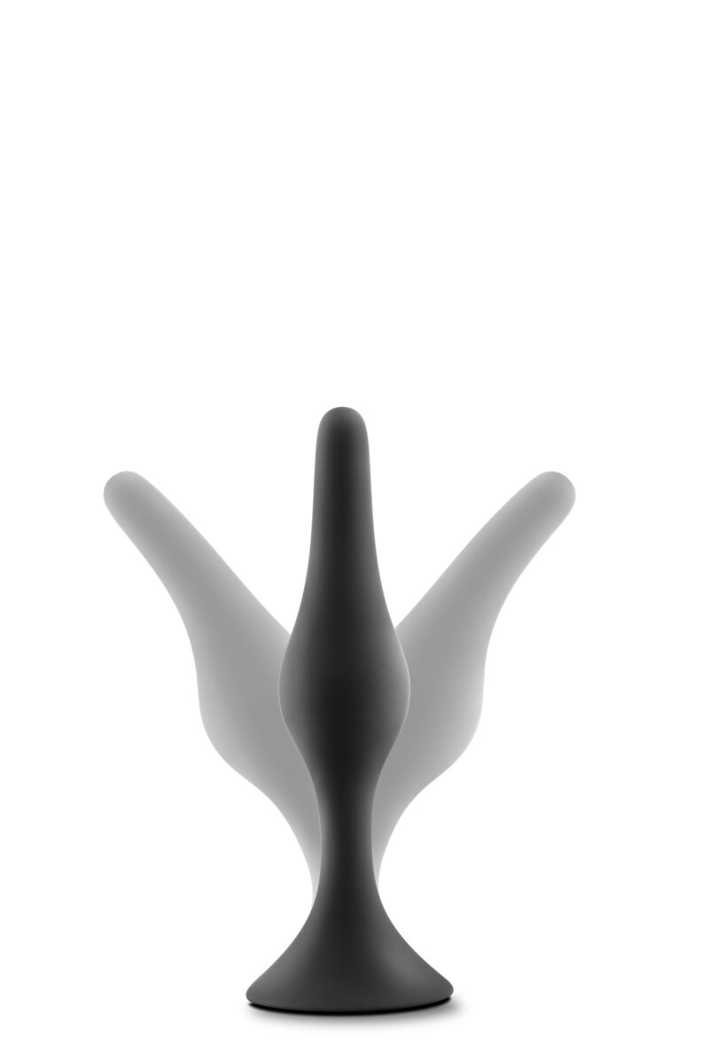 ANAL ADVENTURES PLATINUM SILICONE BEGINNER PLUG LARGE BLACK